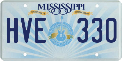 MS license plate HVE330