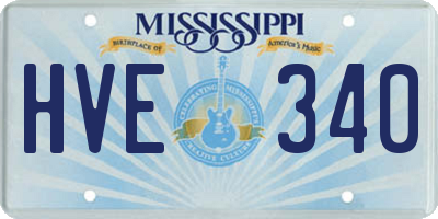 MS license plate HVE340