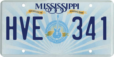 MS license plate HVE341