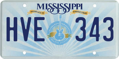 MS license plate HVE343
