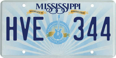 MS license plate HVE344