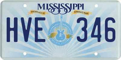 MS license plate HVE346