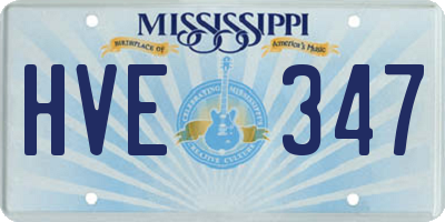 MS license plate HVE347