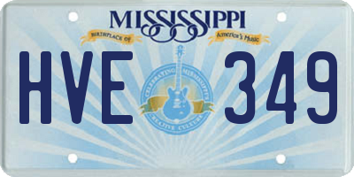 MS license plate HVE349
