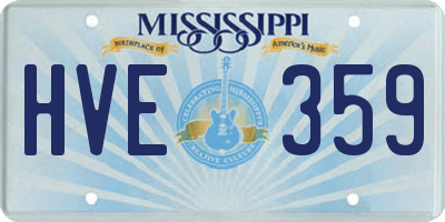 MS license plate HVE359