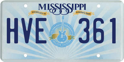 MS license plate HVE361