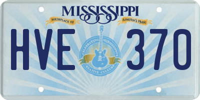 MS license plate HVE370