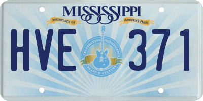 MS license plate HVE371
