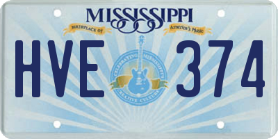 MS license plate HVE374
