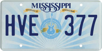 MS license plate HVE377
