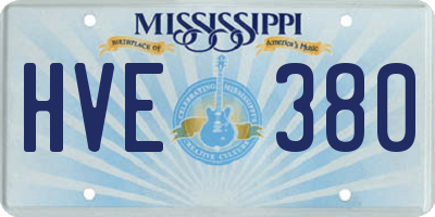 MS license plate HVE380