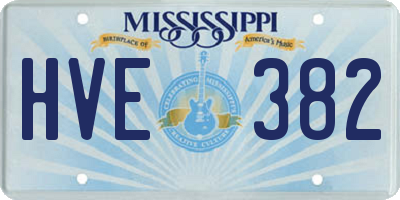 MS license plate HVE382