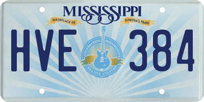 MS license plate HVE384