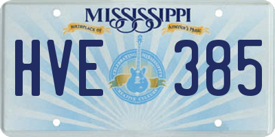 MS license plate HVE385