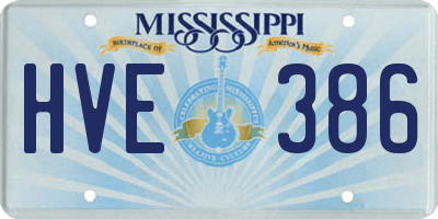 MS license plate HVE386