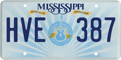 MS license plate HVE387