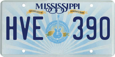 MS license plate HVE390