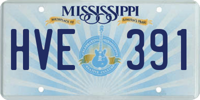 MS license plate HVE391