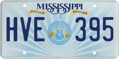 MS license plate HVE395