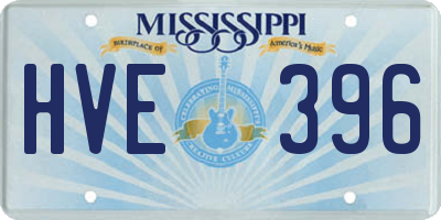 MS license plate HVE396