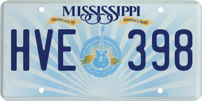 MS license plate HVE398