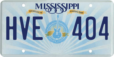 MS license plate HVE404
