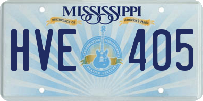 MS license plate HVE405