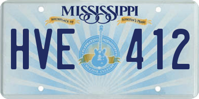 MS license plate HVE412