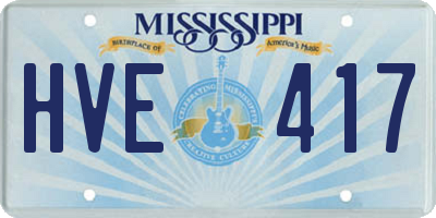 MS license plate HVE417