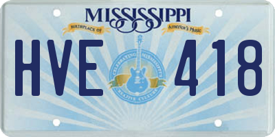 MS license plate HVE418