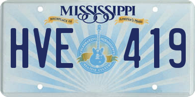 MS license plate HVE419