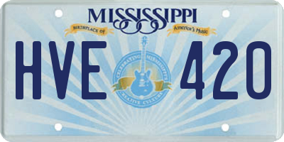 MS license plate HVE420