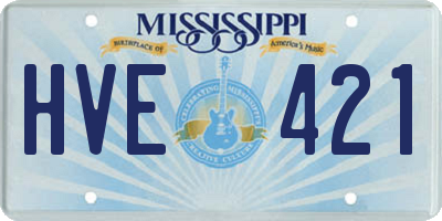 MS license plate HVE421