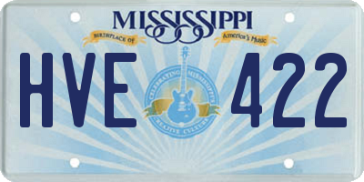 MS license plate HVE422