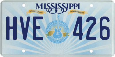 MS license plate HVE426