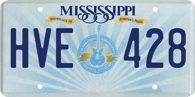 MS license plate HVE428