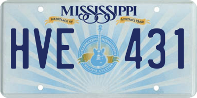 MS license plate HVE431