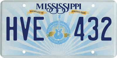 MS license plate HVE432