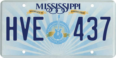 MS license plate HVE437
