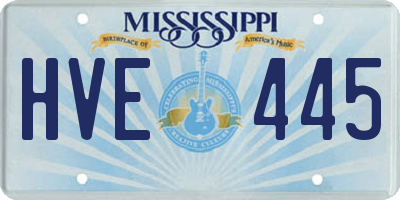 MS license plate HVE445