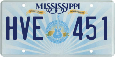 MS license plate HVE451