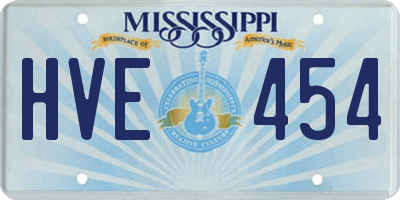 MS license plate HVE454
