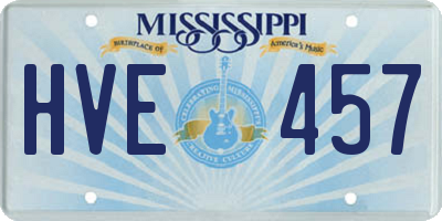 MS license plate HVE457