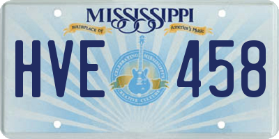 MS license plate HVE458