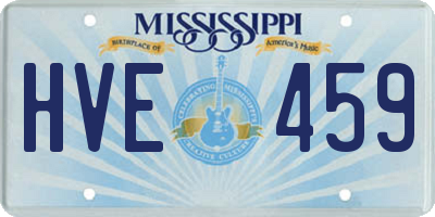 MS license plate HVE459