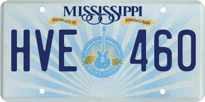 MS license plate HVE460