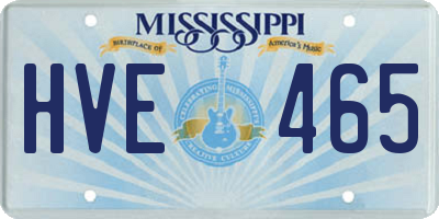 MS license plate HVE465