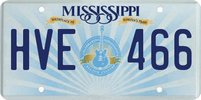 MS license plate HVE466