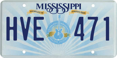 MS license plate HVE471