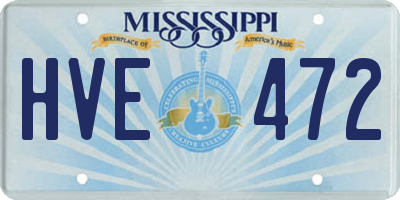 MS license plate HVE472